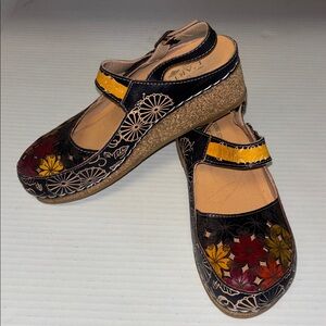 Spring Step L’Artiste Zagabank Clogs Shoes Boho Style Women’s Size 5.5 6